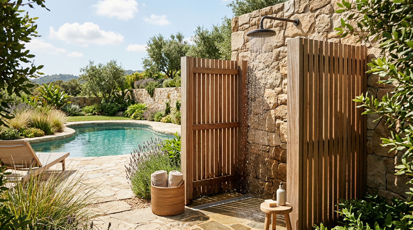 Outdoor Showers by the Pool