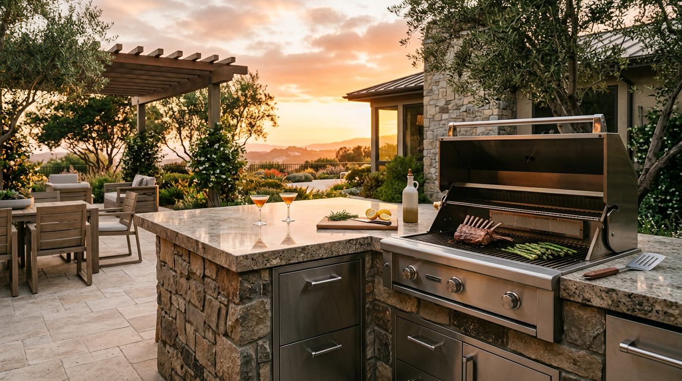 Outdoor BBQ Islands and Full Outdoor Kitchens