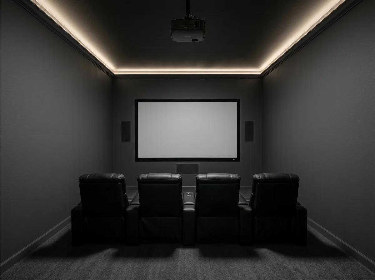 The Heights · Theater Room — after